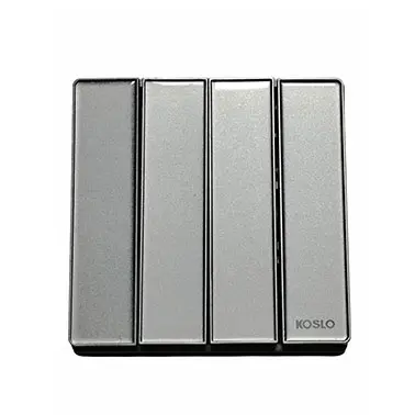 SOSLO B10 armoured glass serles SOSLO B10 grey 4 gang 1 way switch