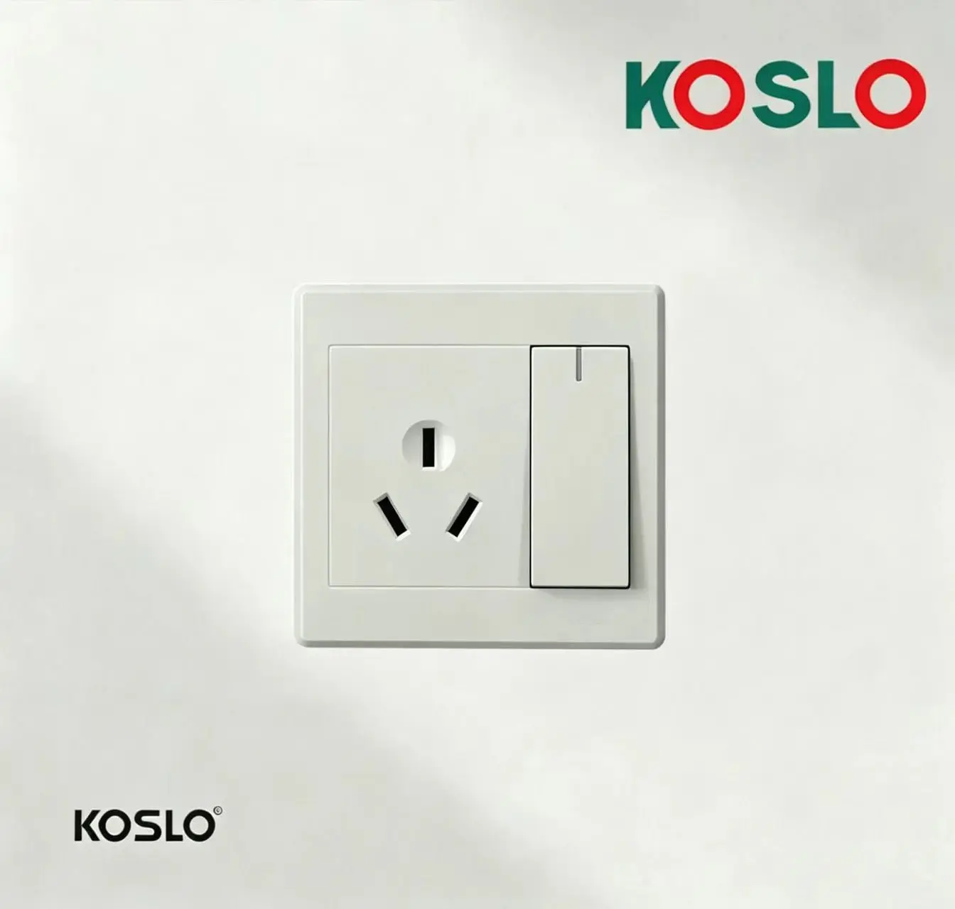 v20 series white 1 gang switched 3 pin MF socket