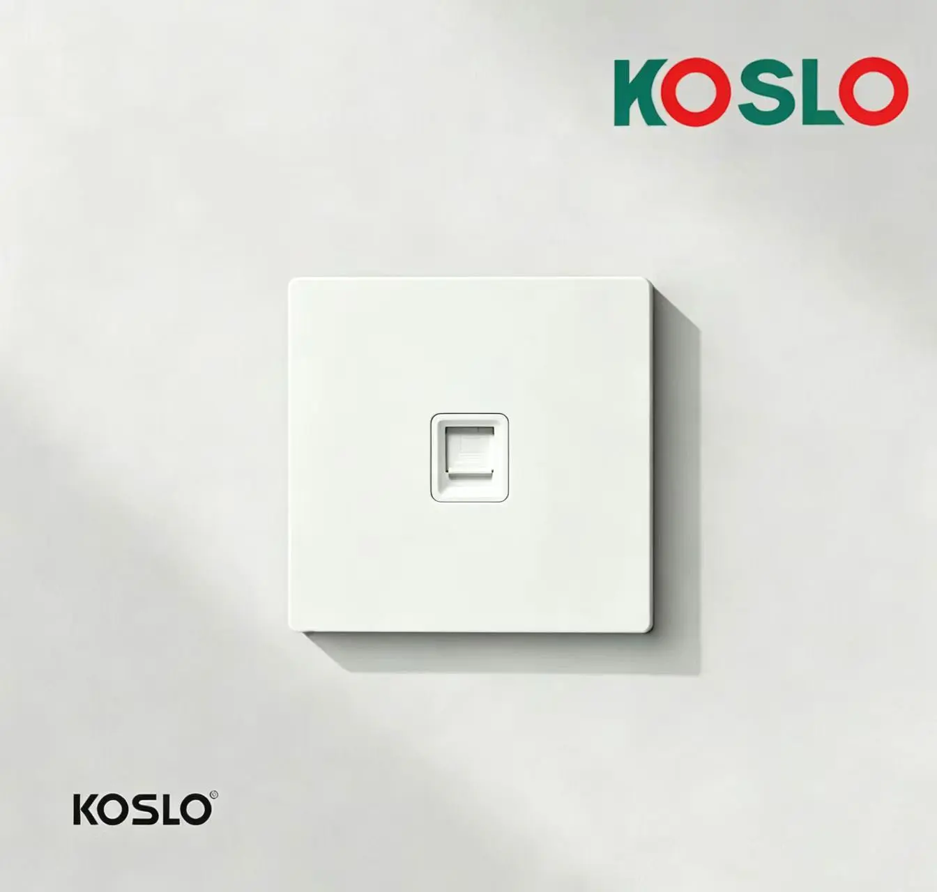 B6 white telephone socket